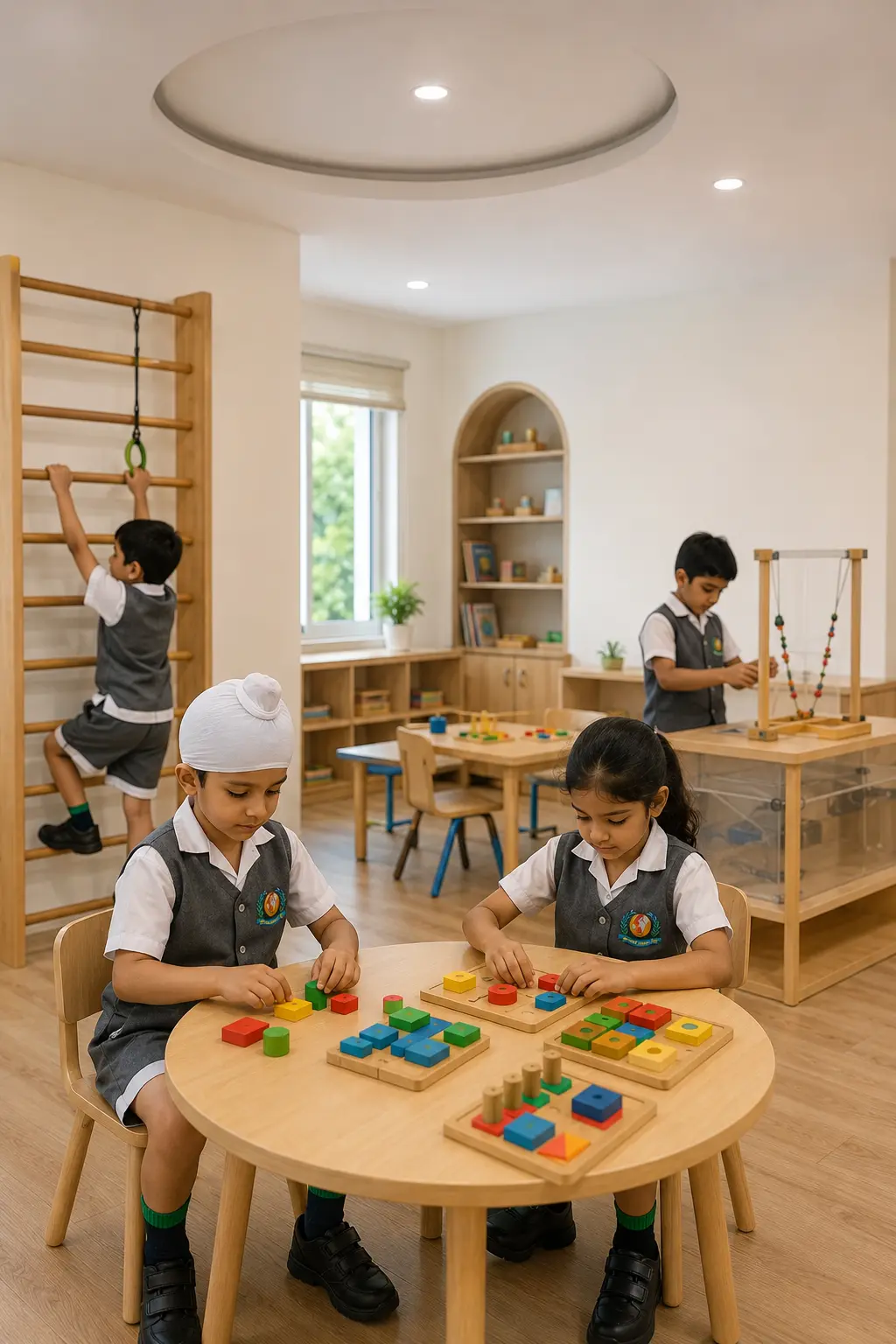 Children participating in hands-on Brain DI Lab learning activities